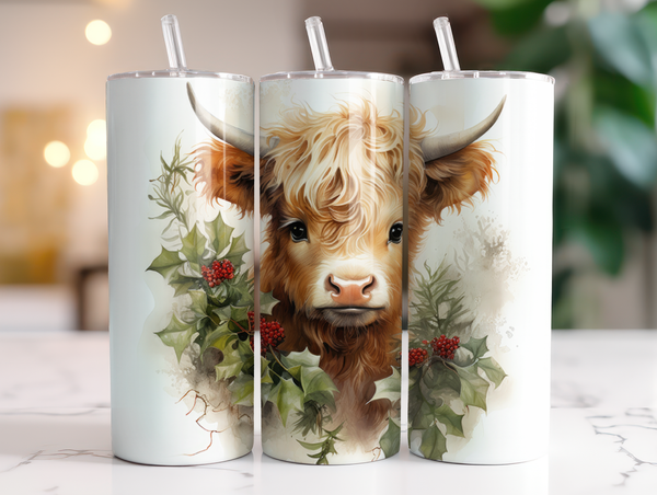 Baby Highland Cow Christmas | Tumbler