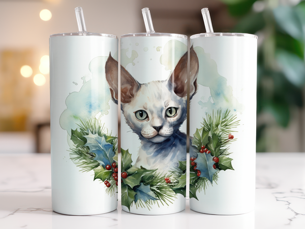 Devon Rex Cat 1 Christmas | Tumbler
