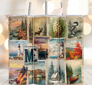State Maine Stamps | Tumbler