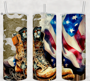Patriotic Rustic American Soldier | Tumbler