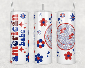 Patriotic Retro American Babe | Tumbler