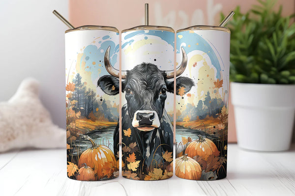 Halloween Pumpkin Dairy Cow 2  | Tumbler