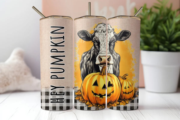 Halloween Pumpkin Dairy Cow  | Tumbler