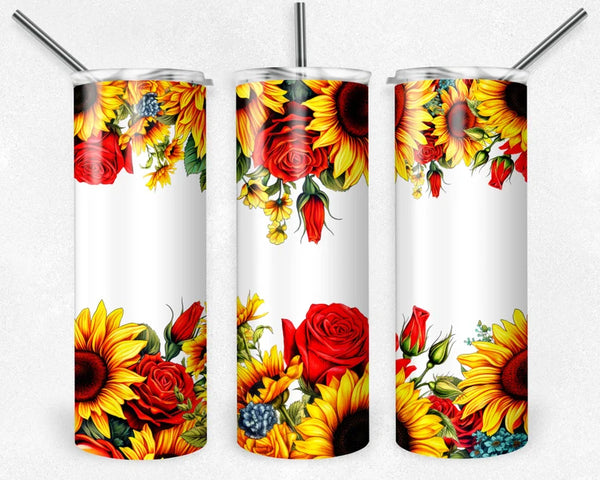 Roses and Sunflower | Tumbler