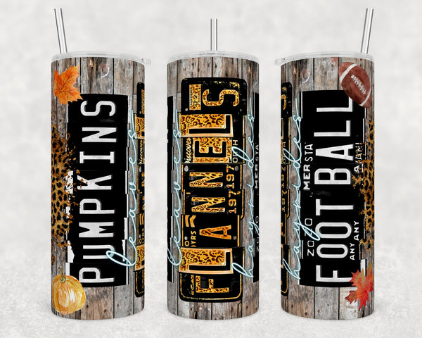 Halloween Pumpkins Flannels Football #1 | Tumbler
