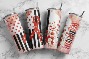 Stroke Warrior Red Ribbon | Tumbler