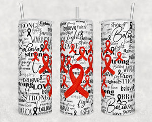 Stroke Awareness Red Ribbon #1 | Tumbler
