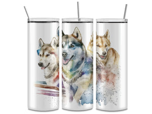 Wolves Watercolor | Tumbler