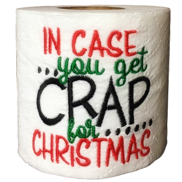 Crap for Christmas | Funny Gag Gifts | Christmas | Embroidered Toilet Paper