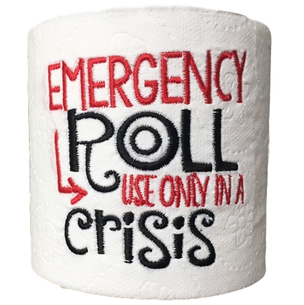 Emergency Roll | Funny Gag Gifts | Embroidered Toilet Paper
