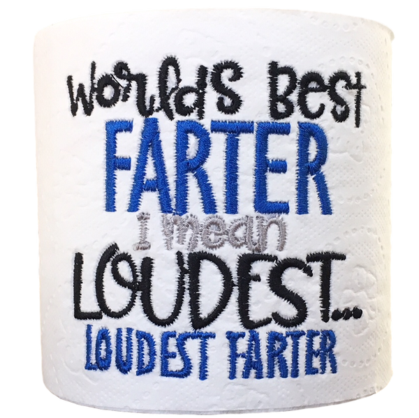 Loudest Farter | Funny Gag Gifts | Embroidered Toilet Paper
