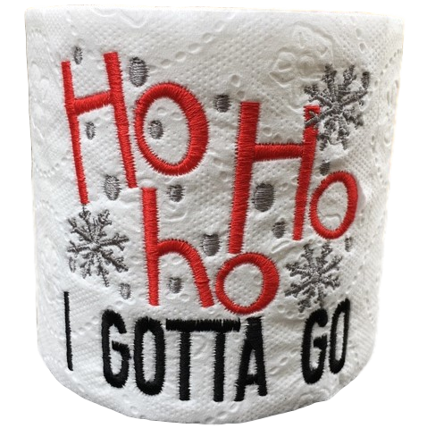 Ho Ho Ho | Funny Gag Gifts | Christmas | Embroidered Toilet Paper