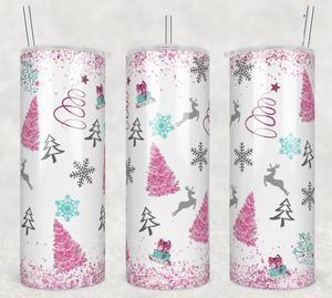 Pink Christmas Trees | Tumbler