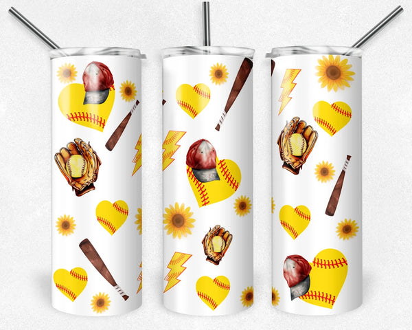 Softball Sunflower | Tumbler