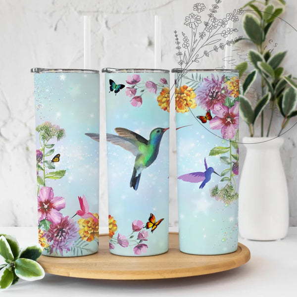 Hummingbird and Butterfly | Tumbler