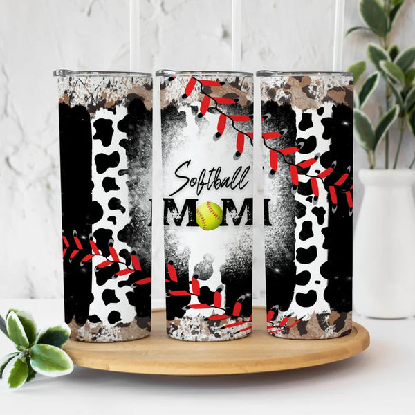 Softball Mom Cow Leopard | Tumbler