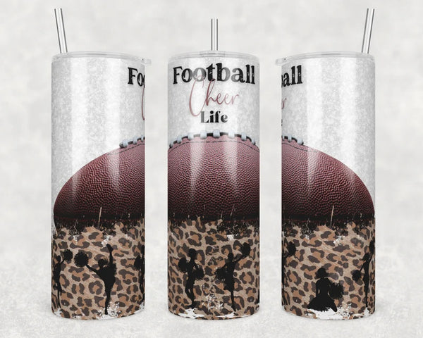 Football and Cheer Life Leopard #2 | Tumbler