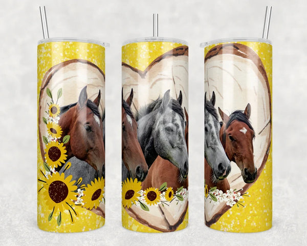 Wild Horses Sunflower | Tumbler