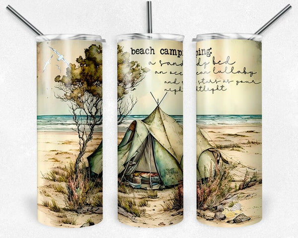 Beach Camping | Tumbler